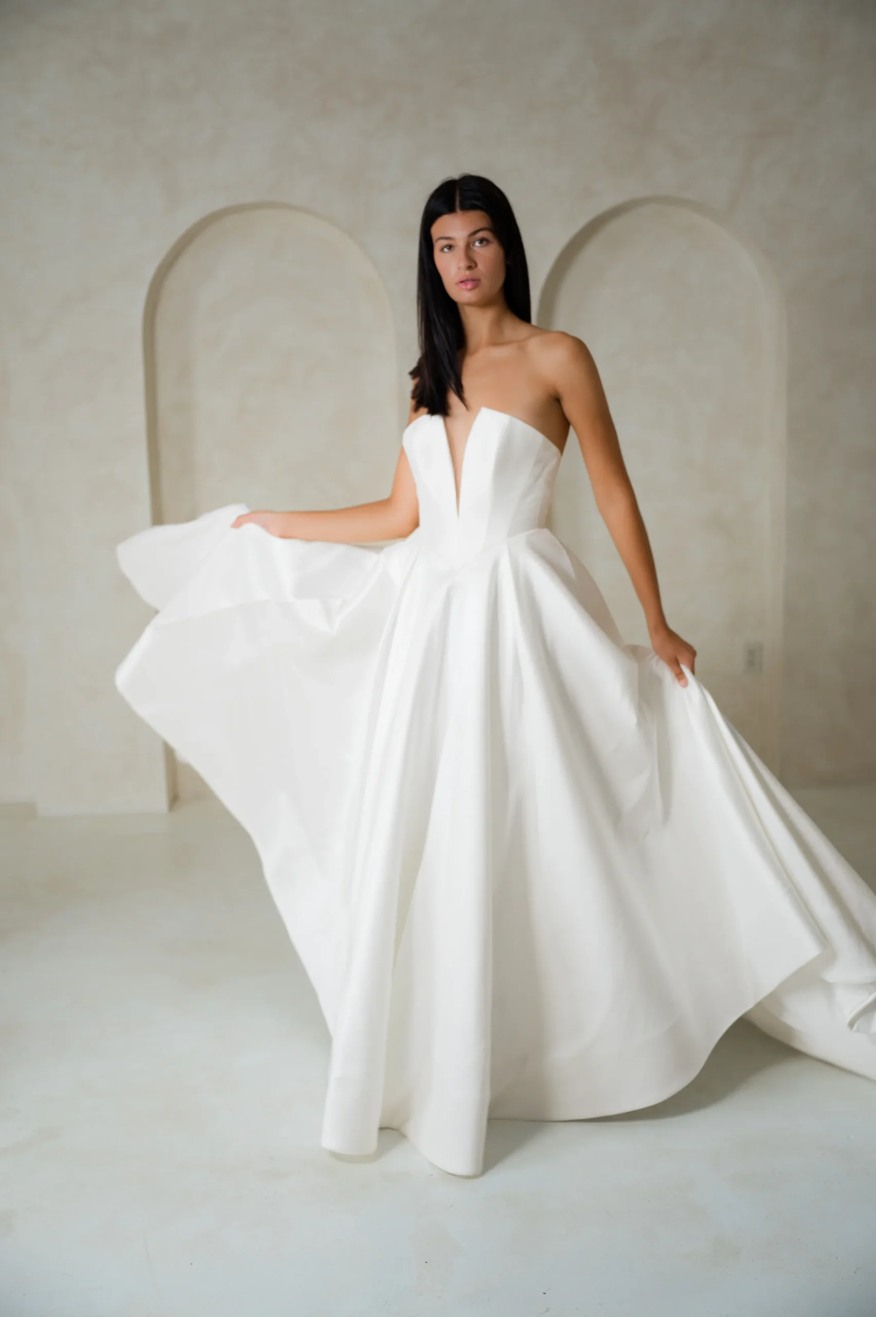 A Colby John gown at Bride of the Pines
